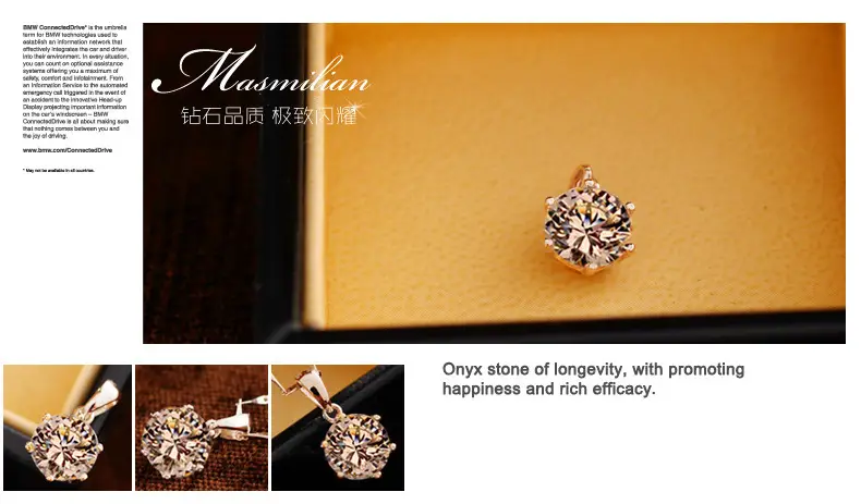 Large Six-Claw Diamond Silver Plated Necklace for Women — feature 20