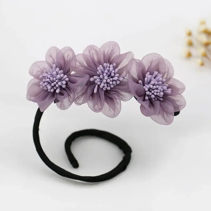 Pink Rose Hair Curler with Magic Twist Design