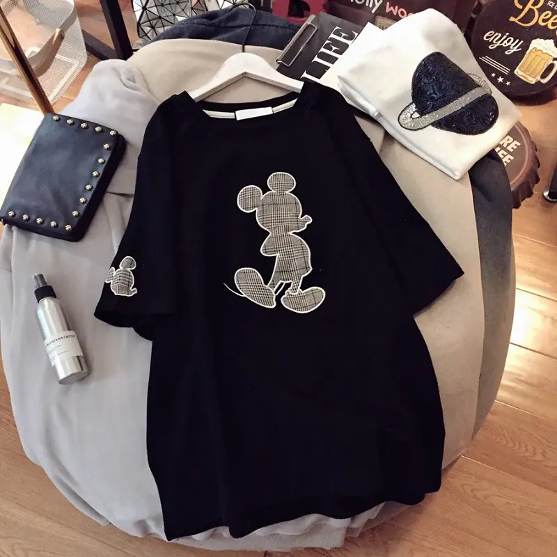 Women Pink Cartoon T-Shirt Short Sleeve 2026 - Image 11