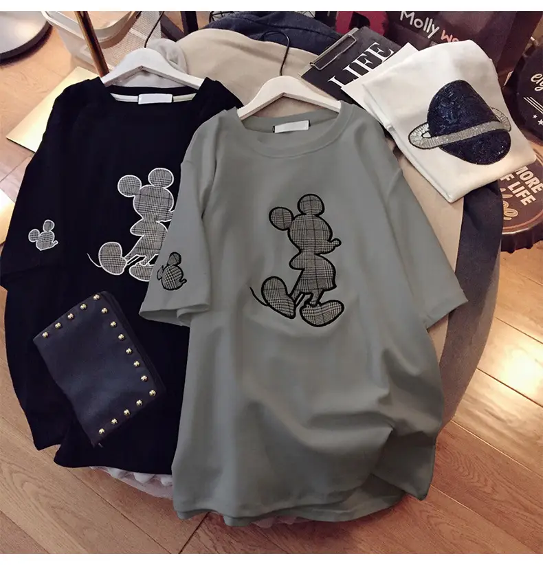Women Pink Cartoon T-Shirt Short Sleeve 2026 - Image 8