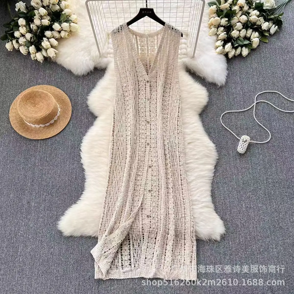 New Summer Bikini Set Korean Style Knitted Three Piece - Image 140