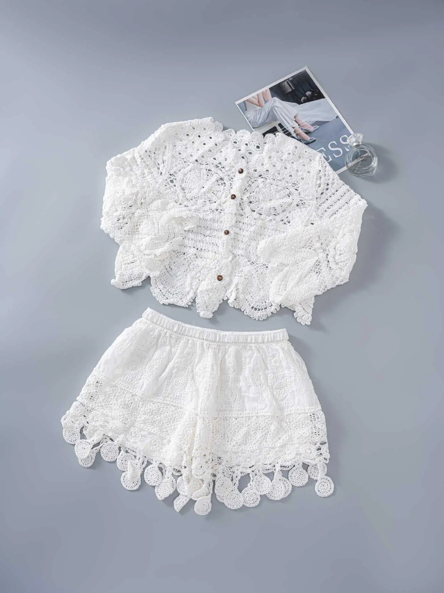 New Summer Bikini Set Korean Style Knitted Three Piece - Image 151