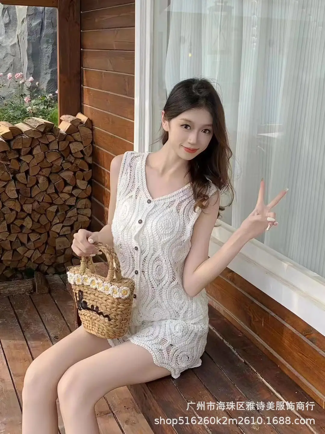 New Summer Bikini Set Korean Style Knitted Three Piece - Image 65