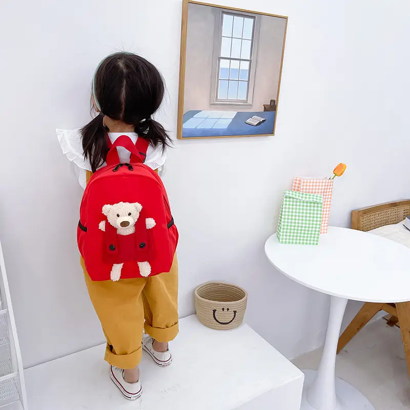 Cute Bear Backpack Unisex Kids School Bag - Image 3