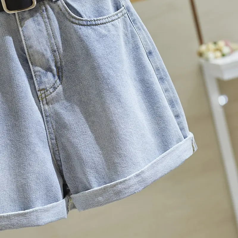 Women Denim Shorts High Waist 2021 Summer - Image 7