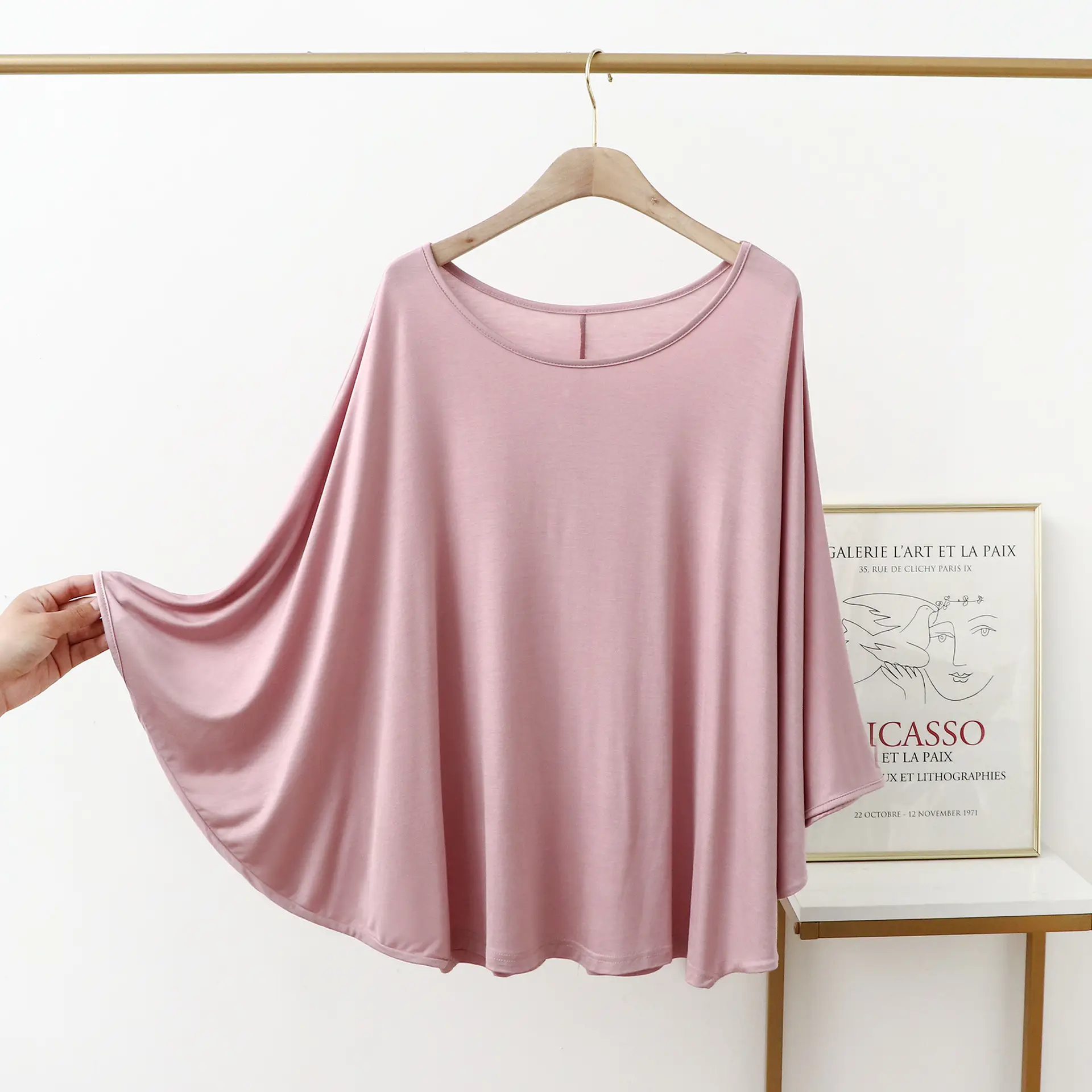 Women's Red Modal Batmobile Top Loose Slim Fit - Image 9