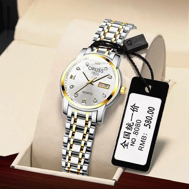 Watch Women's Official genuine goods Brand Women's Watch Waterproof Simple Elegant Quartz Watch Women's Watch Internet Celebrity Watch for Women