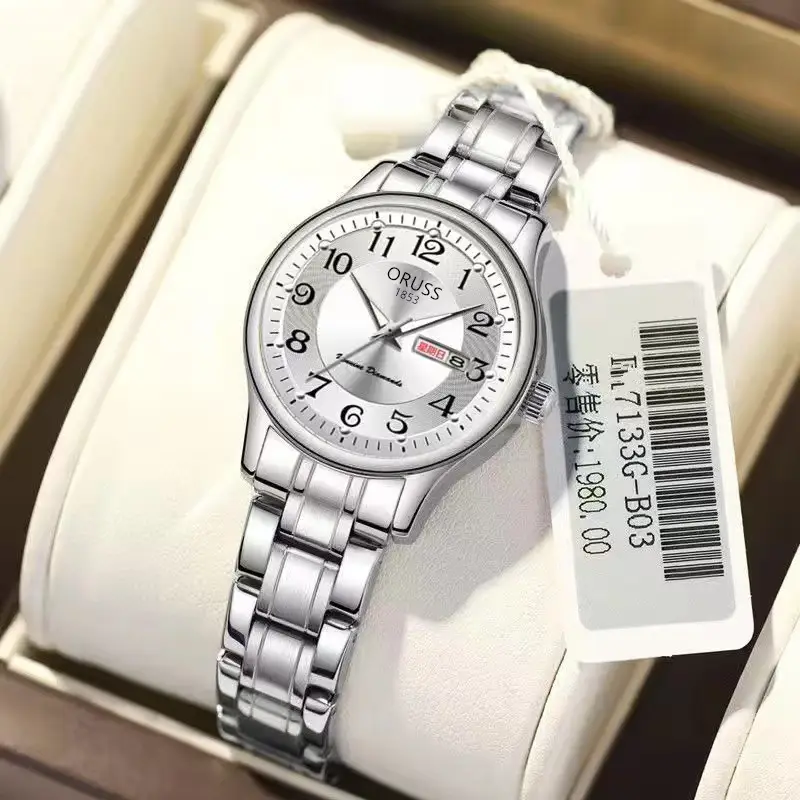 Watch Women's Official genuine goods Brand Women's Watch Waterproof Simple Elegant Quartz Watch Women's Watch Internet Celebrity Watch for Women