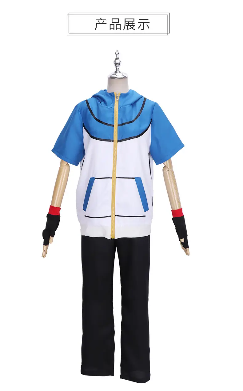 Pokemon Cosplay Suit Blue White Shorts Cap Hat β feature 9