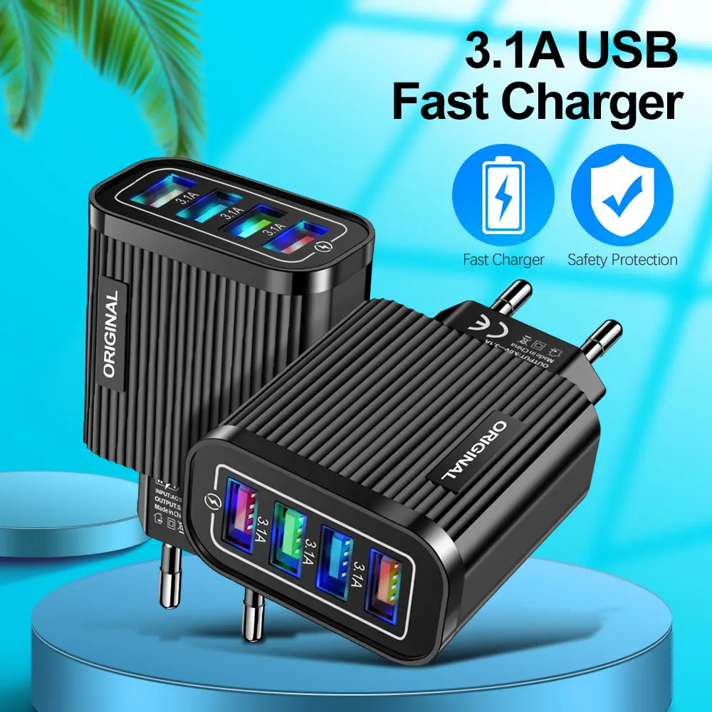 Multi-Port 4USB Travel Charger with Over Protection - Image 5