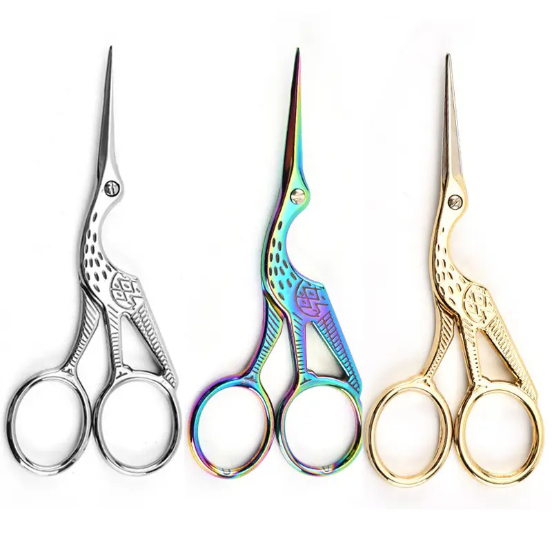 Stainless Steel Nose Hair Scissors Gold Color 16g