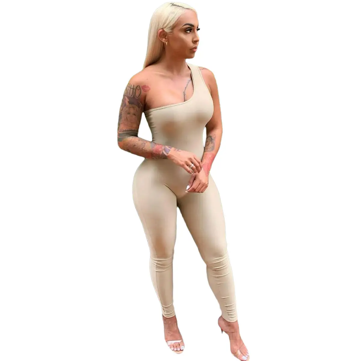 Women Sexy Sports Jumpsuit White Black Multi Color - Image 2