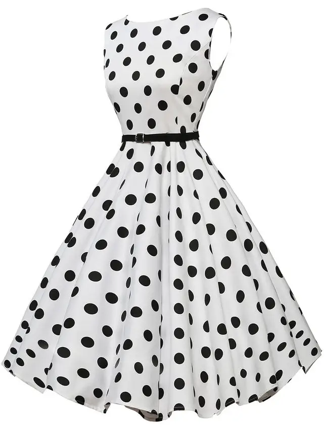 Explosion Retro Polka Dot Waist Swing Dress Belt — feature 3