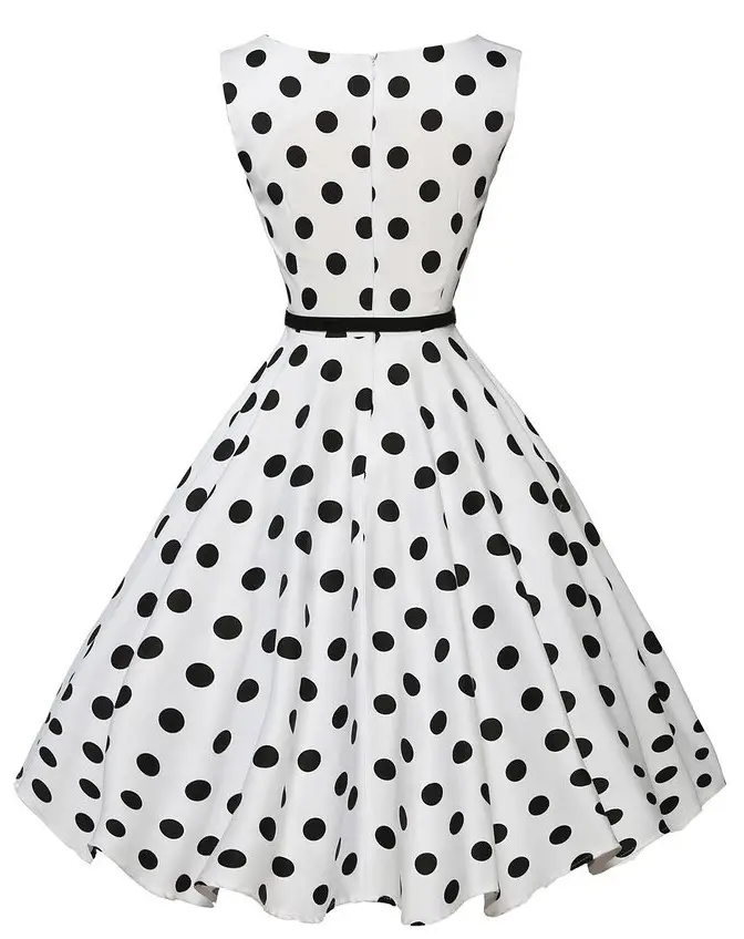 Explosion Retro Polka Dot Waist Swing Dress Belt — feature 9