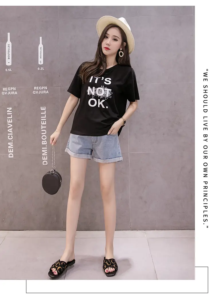 Maternity Denim Shorts for Pregnant Women Summer Loose Support — feature 22
