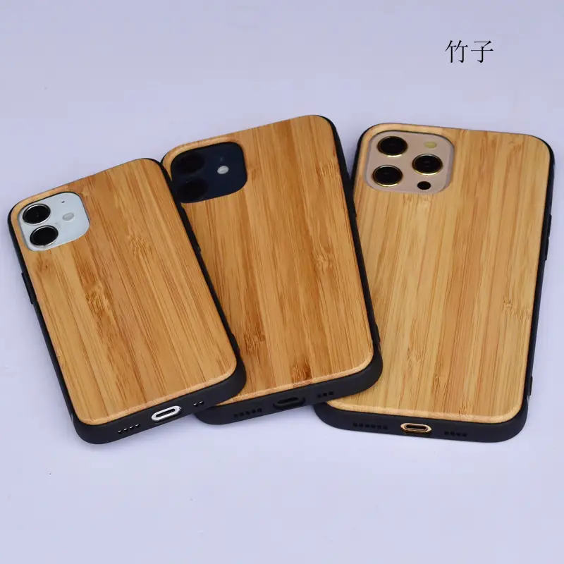 Luxury Bamboo Wooden Mobile Case for iPhone 13+ - Image 7