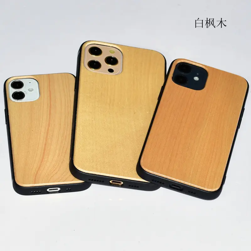 Luxury Bamboo Wooden Mobile Case for iPhone 13+ - Image 8