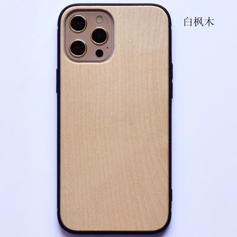 Luxury Bamboo Wooden Mobile Case for iPhone 13+ - Image 4