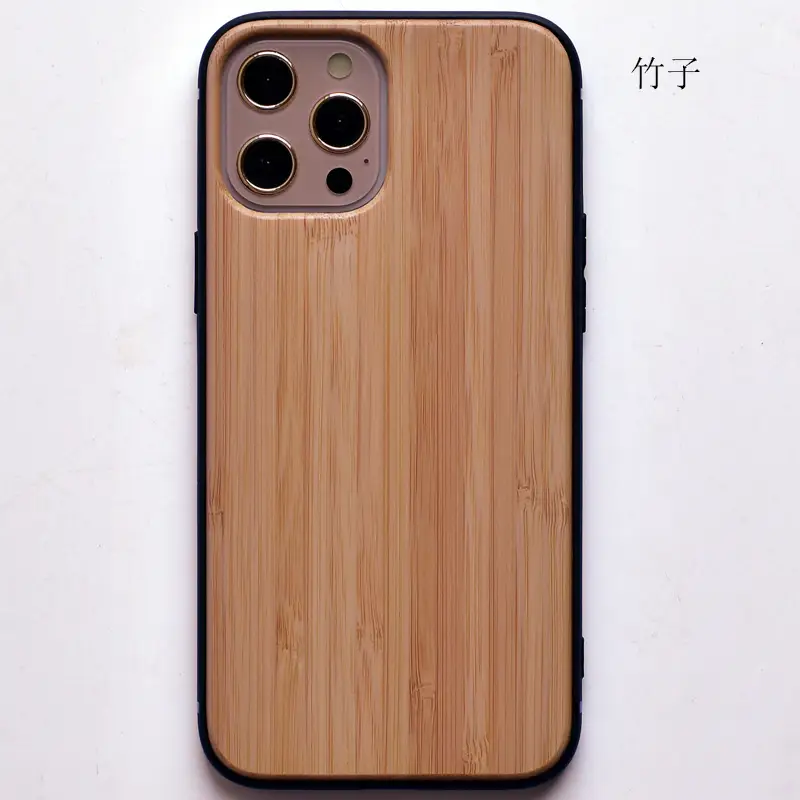 Luxury Bamboo Wooden Mobile Case for iPhone 13+ - Image 5
