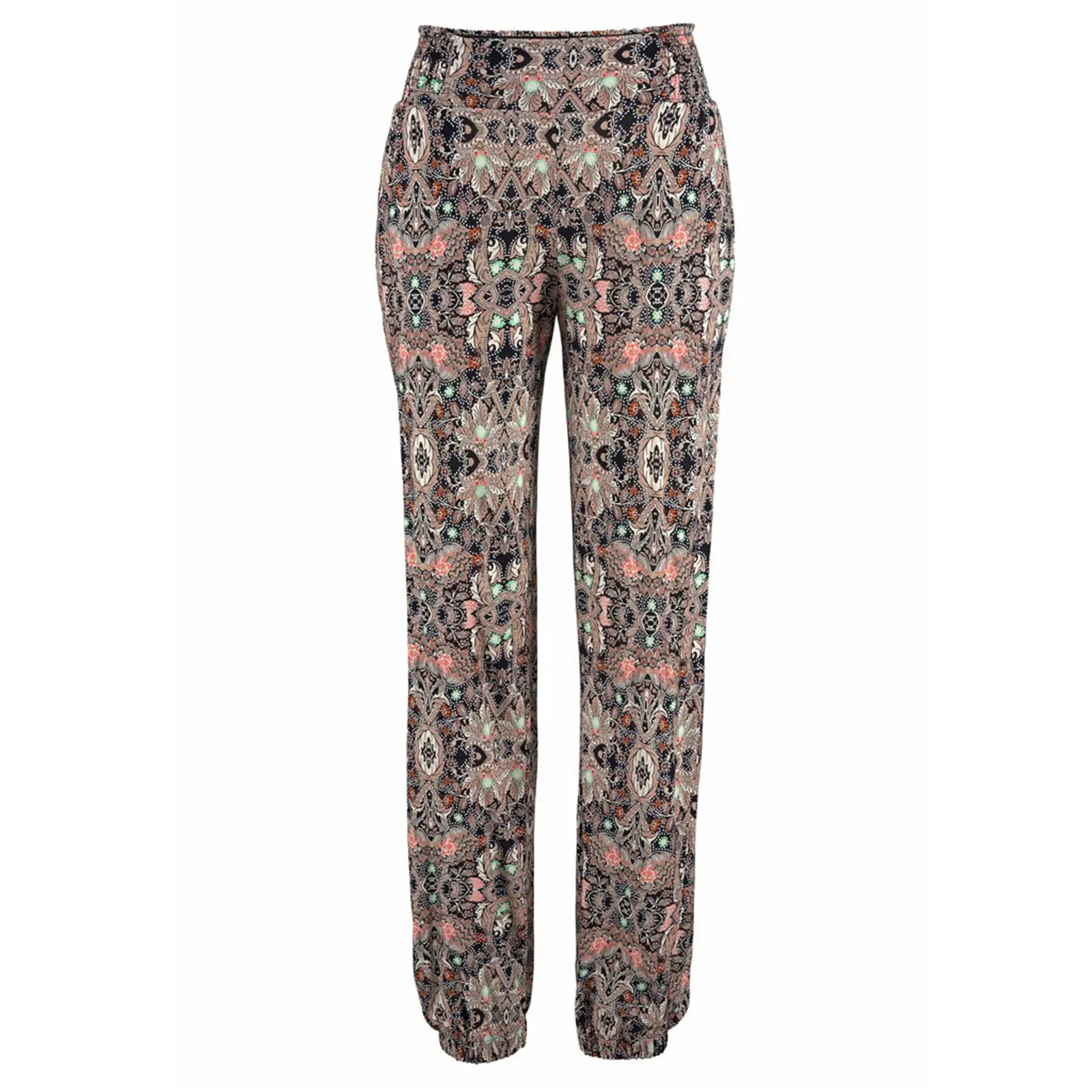 Women's Tropical Leaf High Waist Slim Fit Pants — feature 4