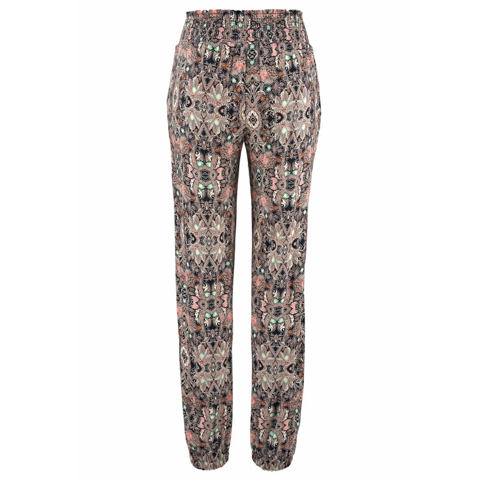 Women's Tropical Leaf High Waist Slim Fit Pants — feature 5