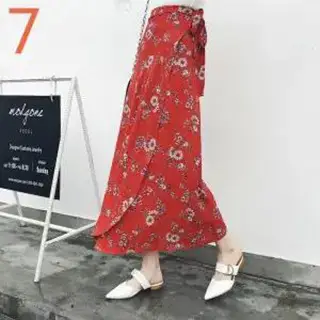 Floral Lace-up Skirt Summer Wear - Image 16