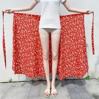 Floral Lace-up Skirt Summer Wear - Image 19