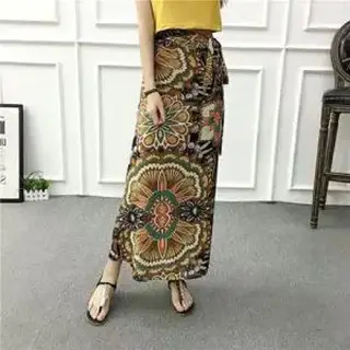Floral Lace-up Skirt Summer Wear - Image 2