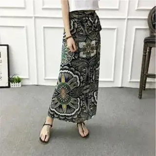 Floral Lace-up Skirt Summer Wear - Image 3