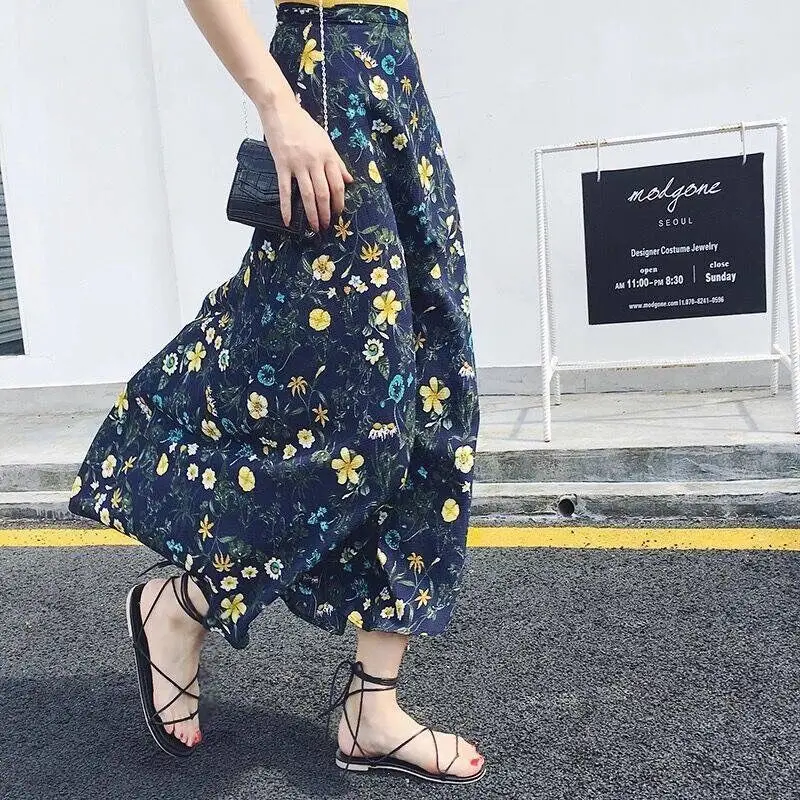 Floral Lace-up Skirt Summer Wear - Image 5