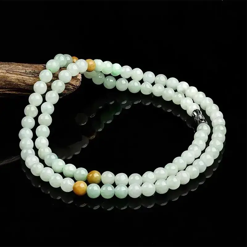 Guan Yu Jade Necklace 8mm Three Color Beads Wholesale - Image 9
