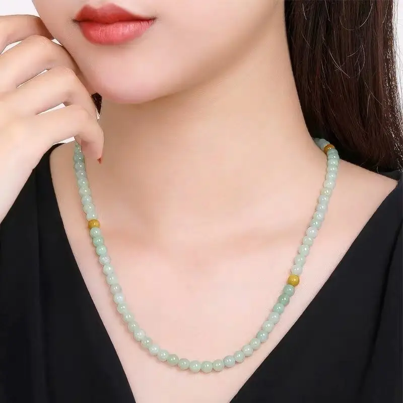 Guan Yu Jade Necklace 8mm Three Color Beads Wholesale — feature 13