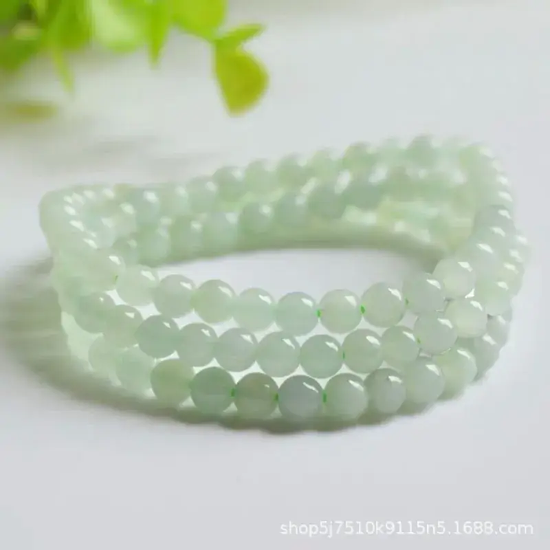 Guan Yu Jade Necklace 8mm Three Color Beads Wholesale - Image 2
