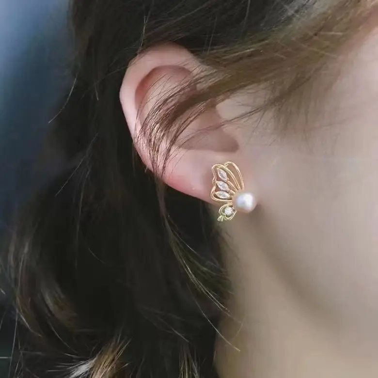 S925 Silver Butterfly Pearl Earrings for Women — feature 6