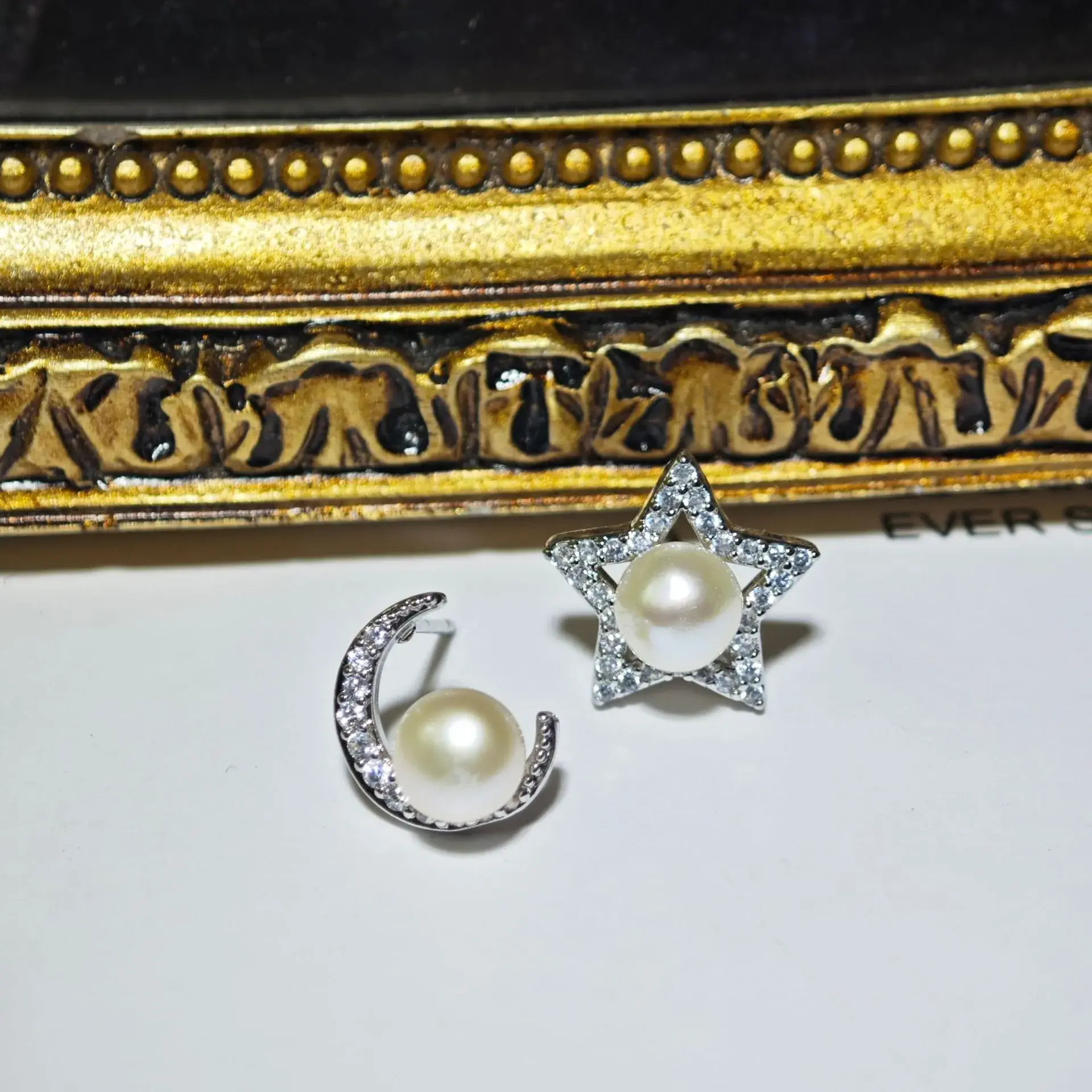 Zhuji Mountain Pearl Star Moon Earrings for Women S925 Silver — feature 8