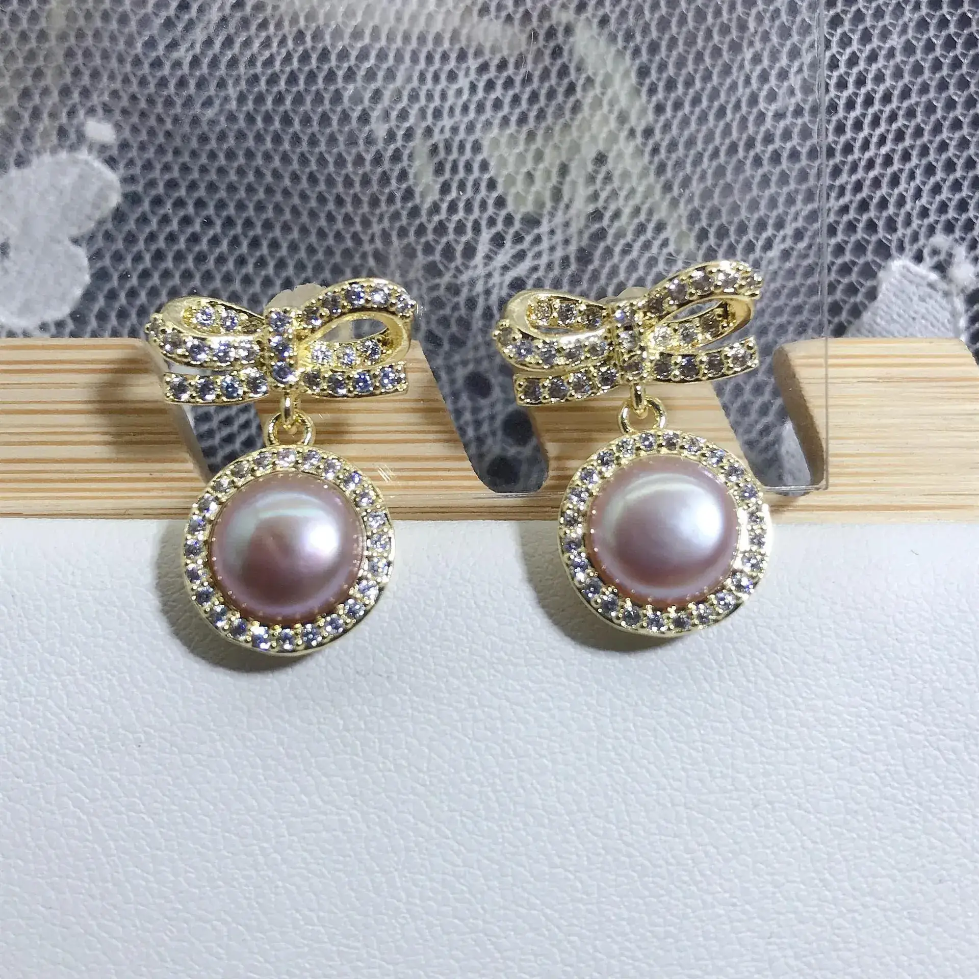 S925 Sterling Silver Pearl Bowknot Earrings Korean Design — feature 6