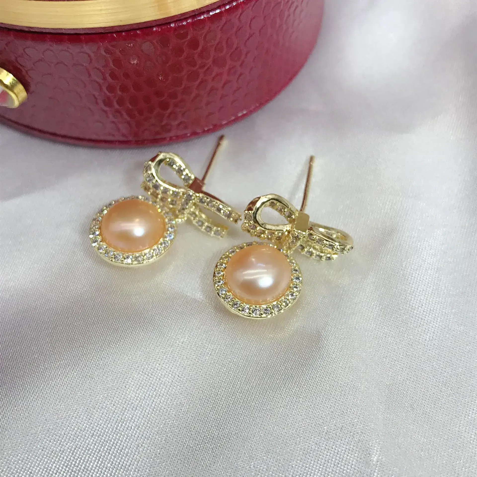 S925 Sterling Silver Pearl Bowknot Earrings Korean Design — feature 7