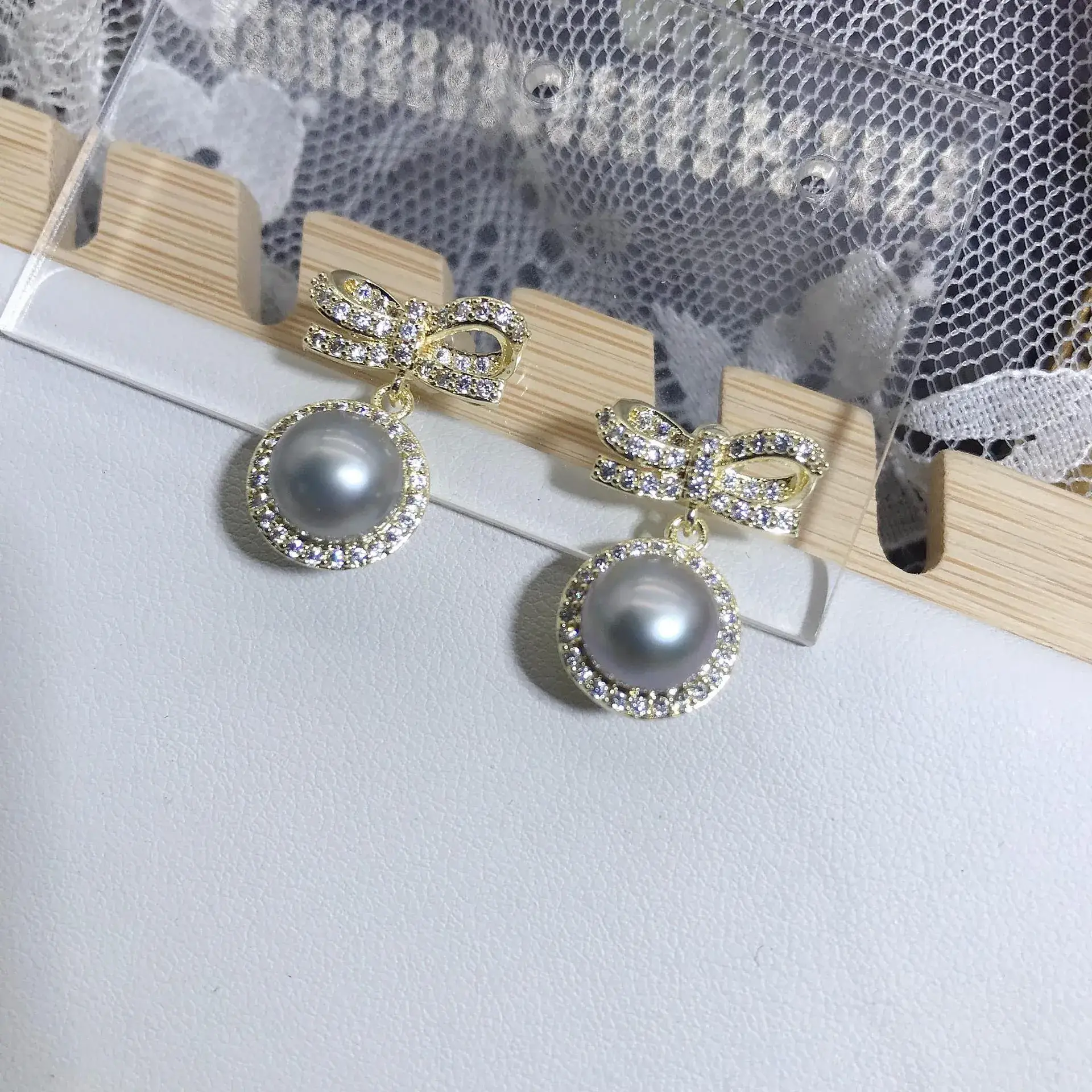 S925 Sterling Silver Pearl Bowknot Earrings Korean Design — feature 8