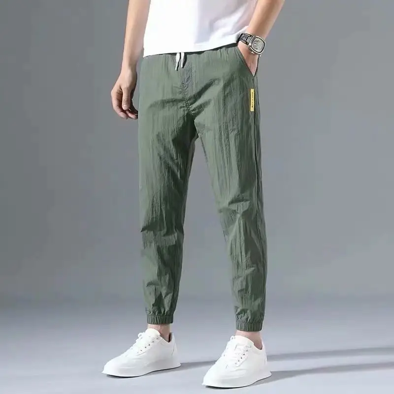 Men Summer Loose Fit Green Shorts Large - Image 6
