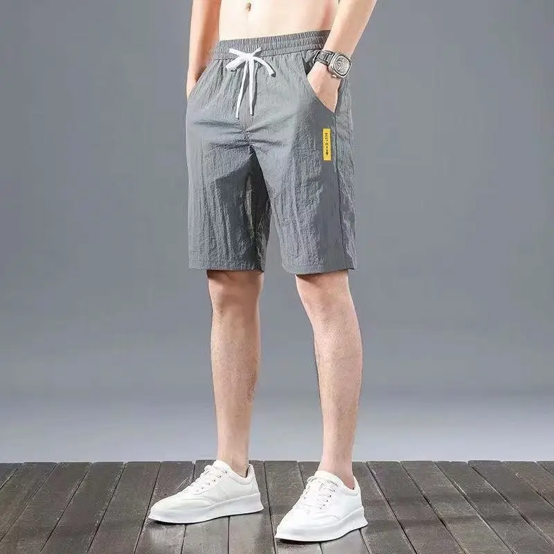 Men Summer Loose Fit Green Shorts Large - Image 2