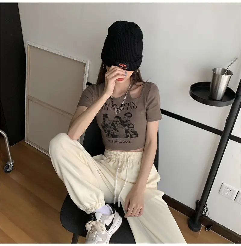 Women 2025 Hollow Out T-Shirt American Retro Slim Fit — feature 20