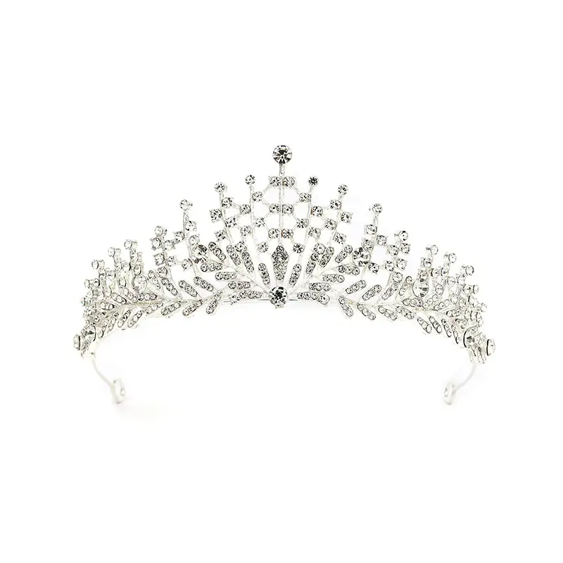 Baroque Crown Bridal Tiara Gold Rhinestone 2025 Wedding - Image 17