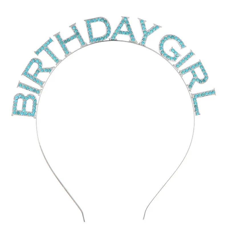 Birthday Girl Rhinestone Headband with Letter Design - Image 5