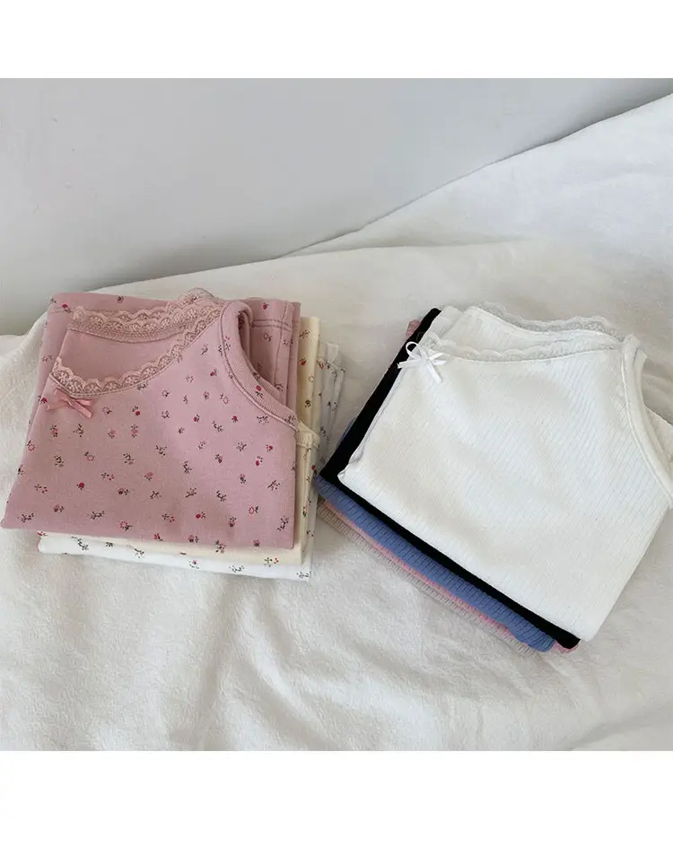 Women Japanese Style Lace Camisole Pink Floral Summer — feature 3