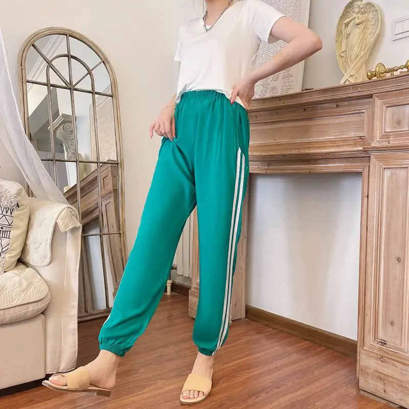 Women's Red Ram Cotton Harem Pants 2021 Summer - Image 5
