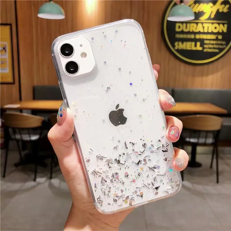 iPhone 16PROMAX Clear Starry Glitter Case - Image 2