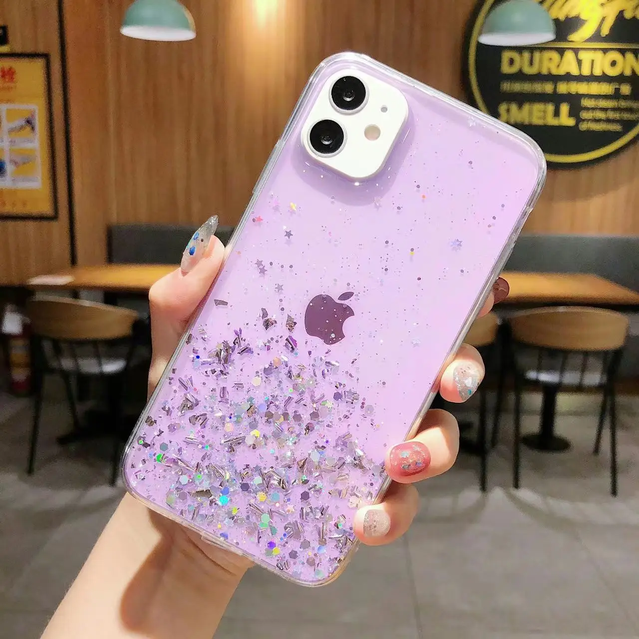 iPhone 16PROMAX Clear Starry Glitter Case - Image 4