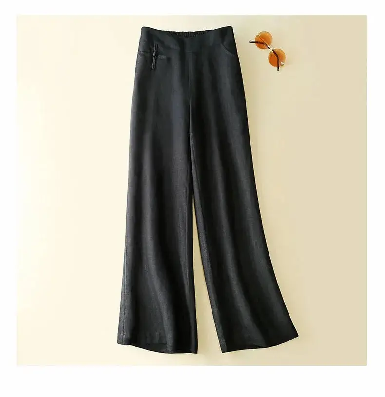 2026 Summer Women's Green Wide Leg Trousers — feature 10