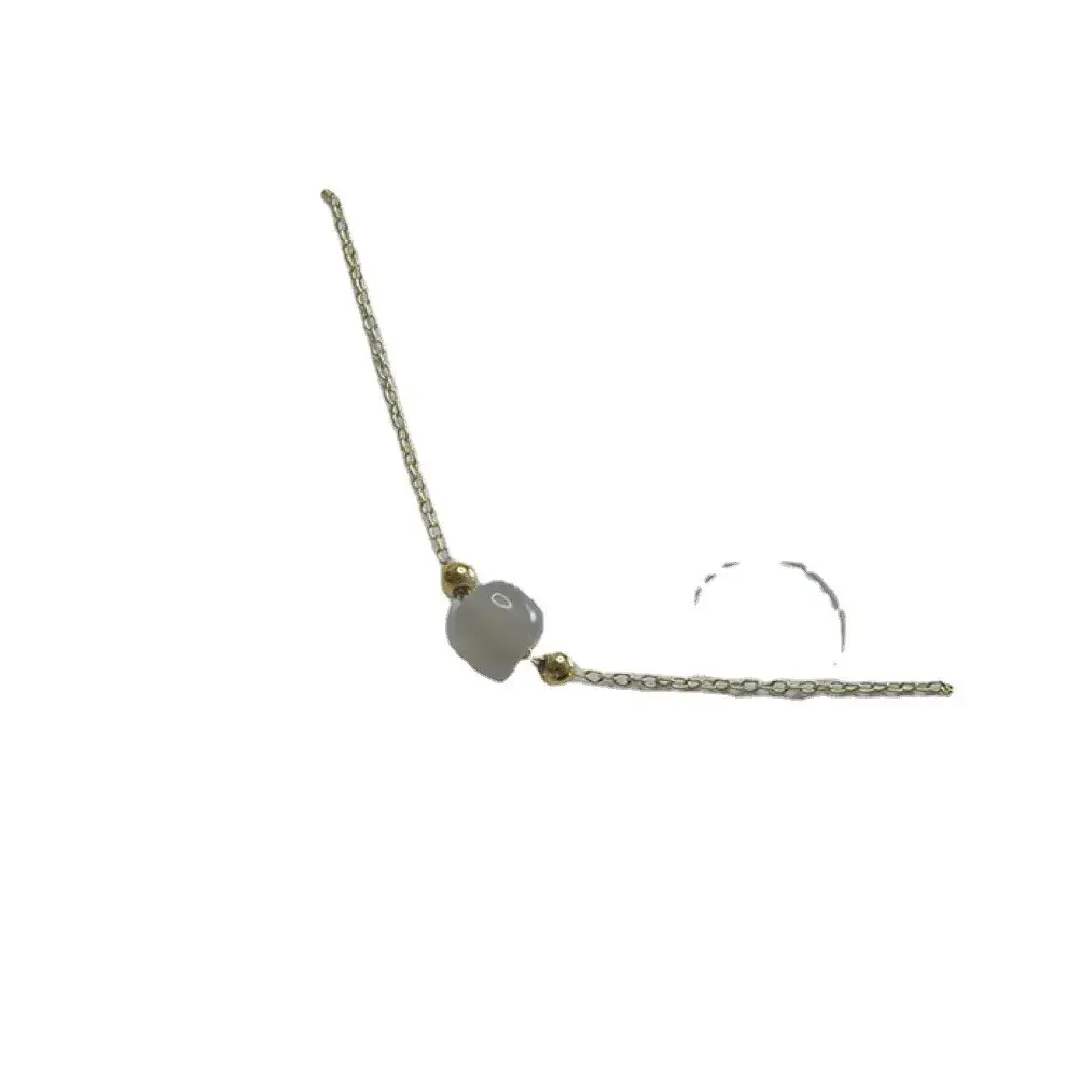Single Gold Bead Necklace for Women 14K