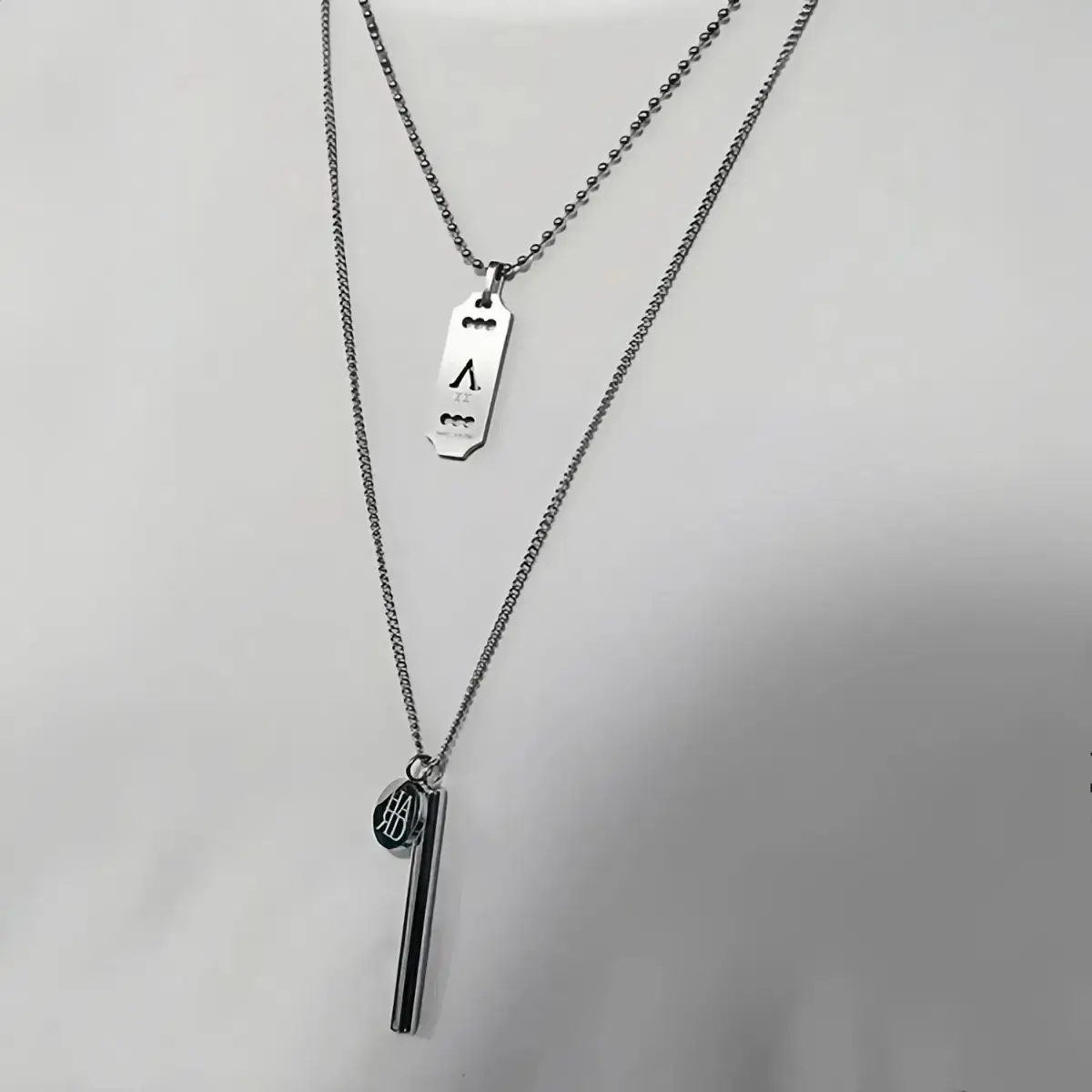 Titanium Steel Square Pendant Necklace for Men Women — feature 17